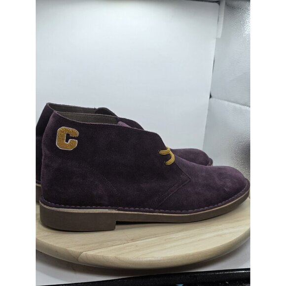 New Clarks Bushacre 2 Suede Chukka Desert Boots US13 Purple ankle chelsea work - Picture 3 of 10
